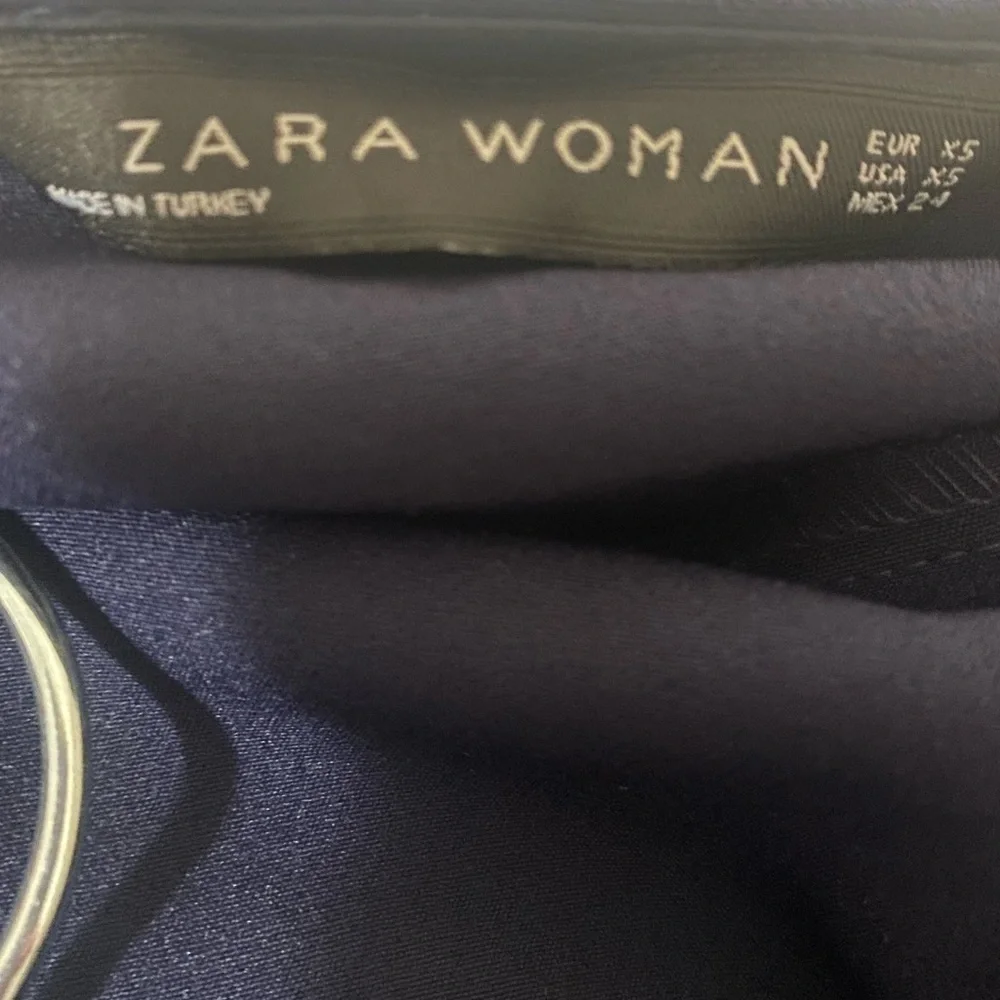 Zara Woman dark blue cutout fit and flare sleeveless dress size xs - Picture 8 of 8